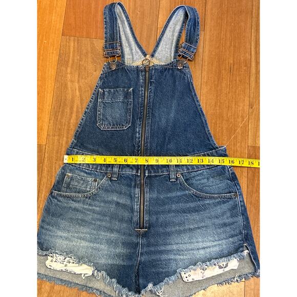 We The Free Cotton Denim Zip Up Overalls - Picture 6 of 9